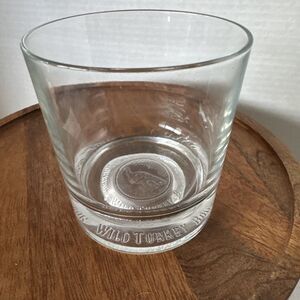 Wild Turkey Bourbon Whiskey Rocks Glass Turkey Embossed